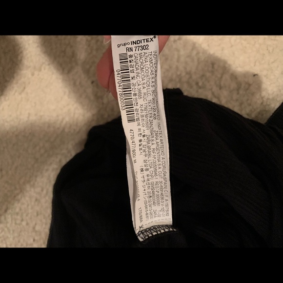 Zara long sleeve black dress M - Picture 5 of 7